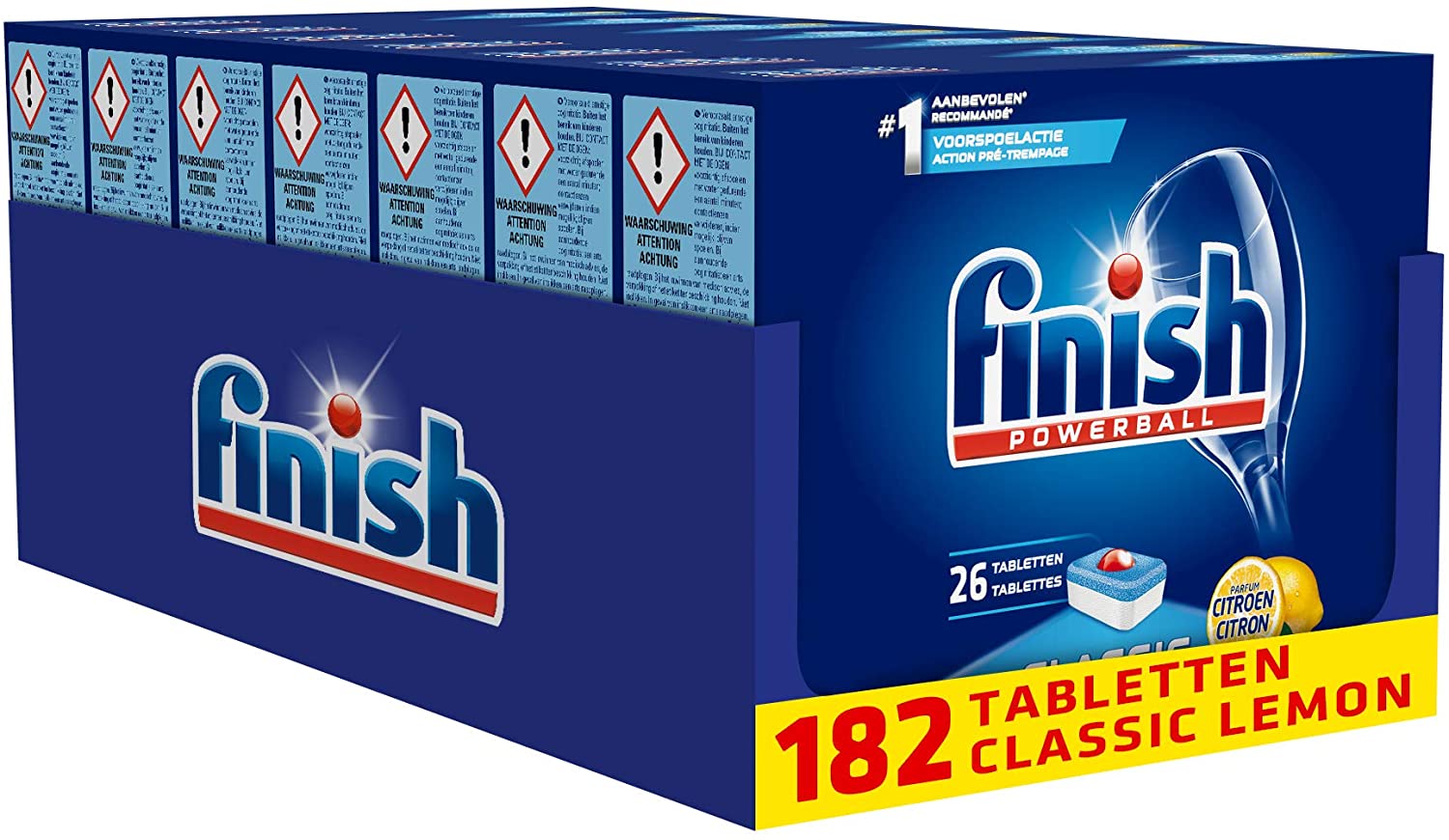 7x Finish Vaatwastabletten Classic Citroen 26 stuks voor €9,99 bij Amazon