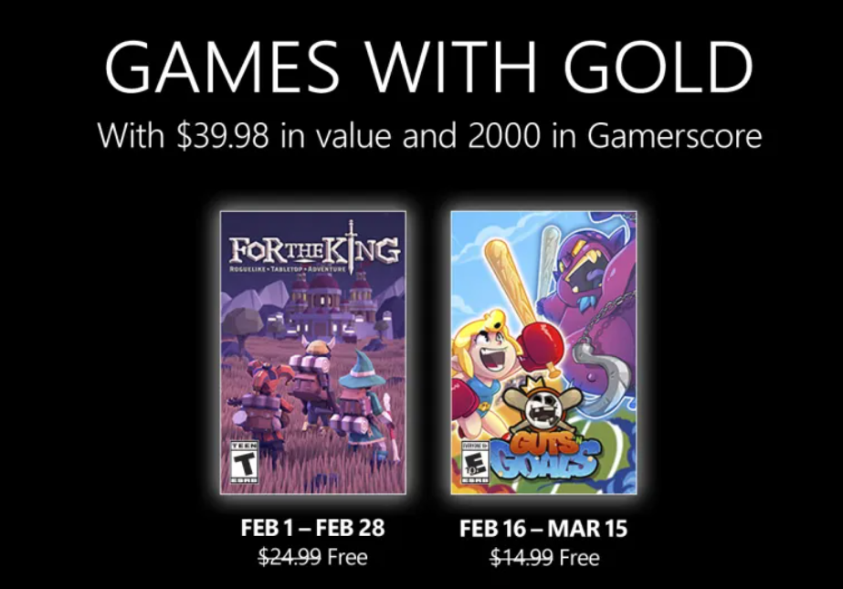 Bekendmaking Xbox Gold Games voor februari 2023