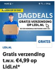 Gratis verzending in de Lidl webshop