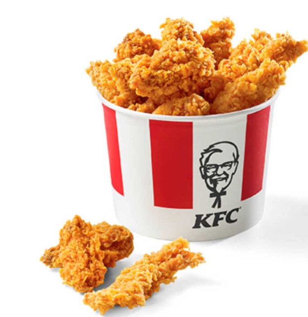 Bucket met 5 Crispy Tenders en 5 Hot Wings voor €5 bij KFC