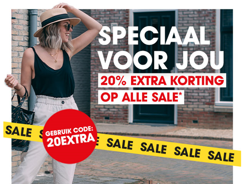 20% extra korting op de sale bij Ziengs