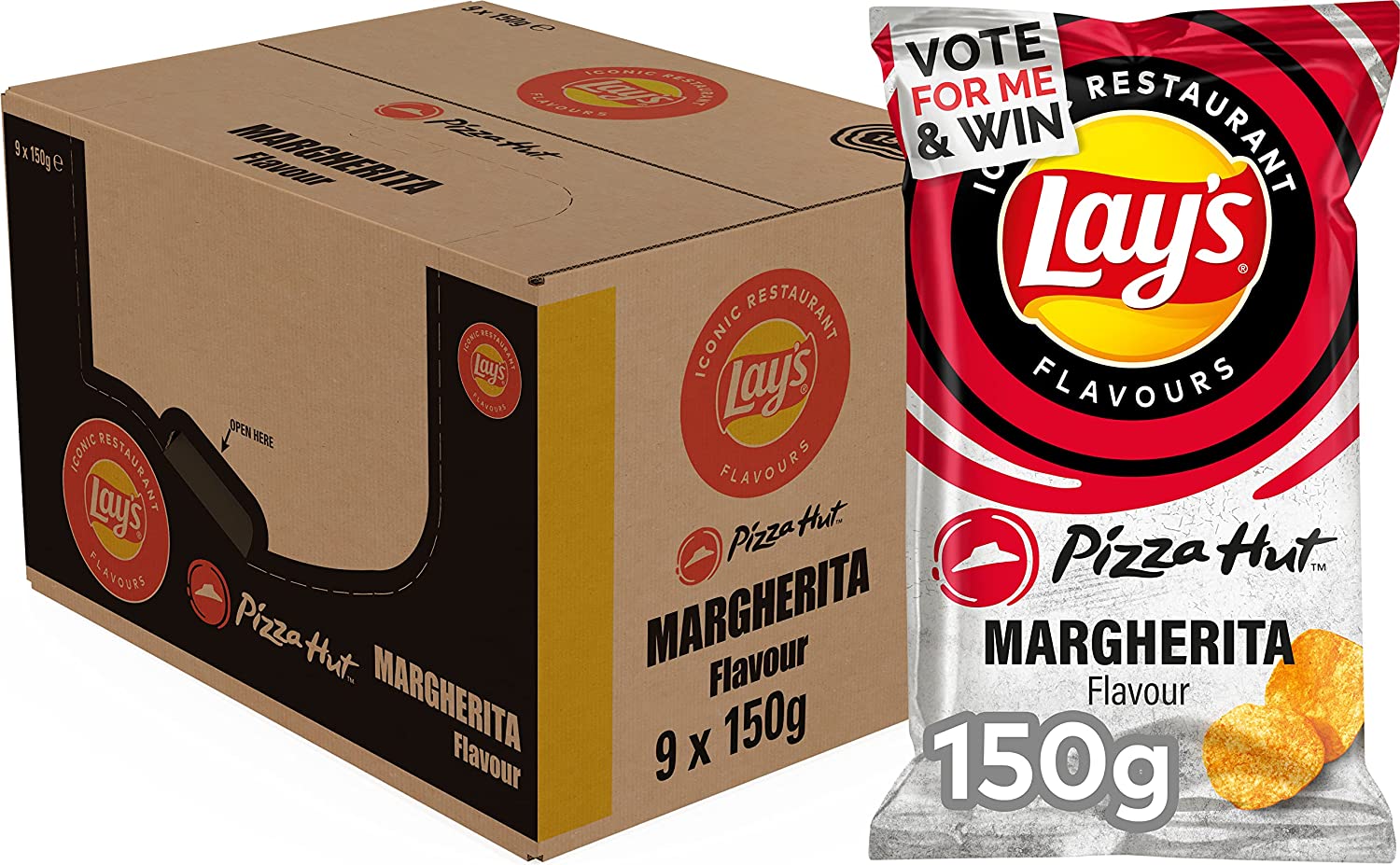 Lay's Iconic Restaurant Flavours Chips Pizza Hut Margherita 9 x 150 gr