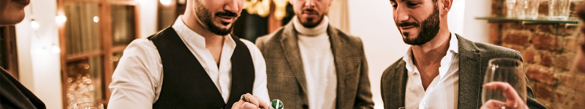 Five lads kick starting a stag weekend.