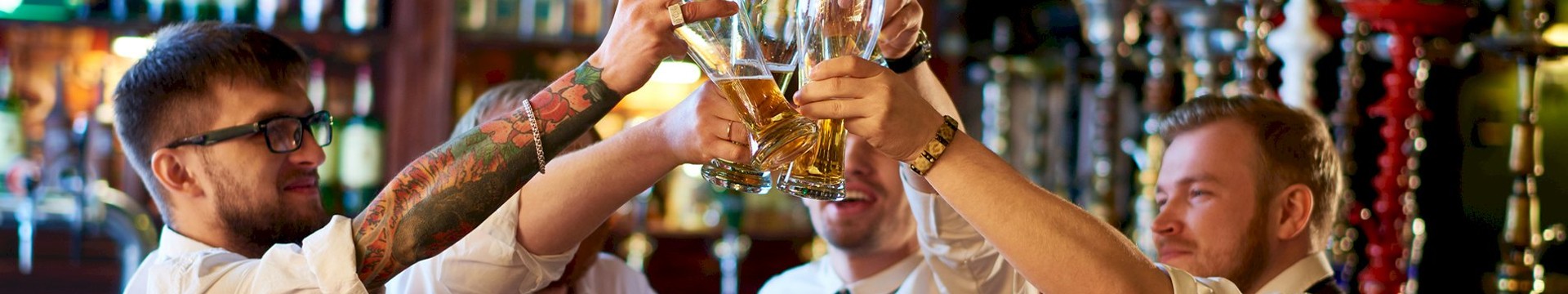 Four stags enjoying beers  