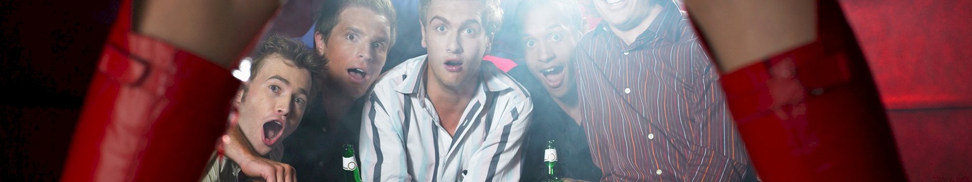 A group of lads enjoying a stag weekend.