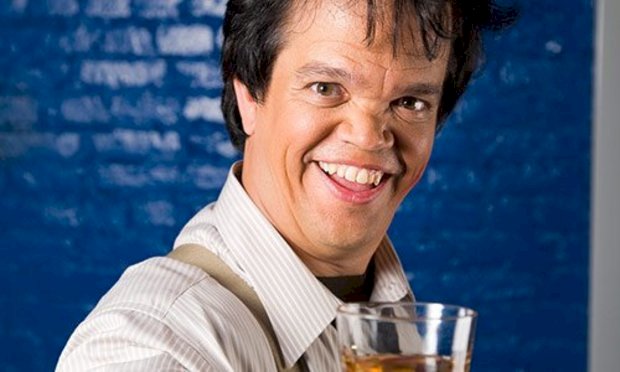 A dwarf having fun causing chaos on a stag do