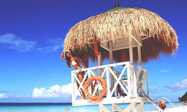 Lifeguard tower on beach