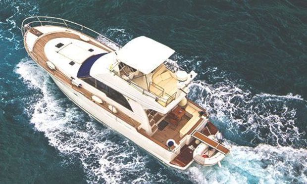 Yacht sailing on the sea