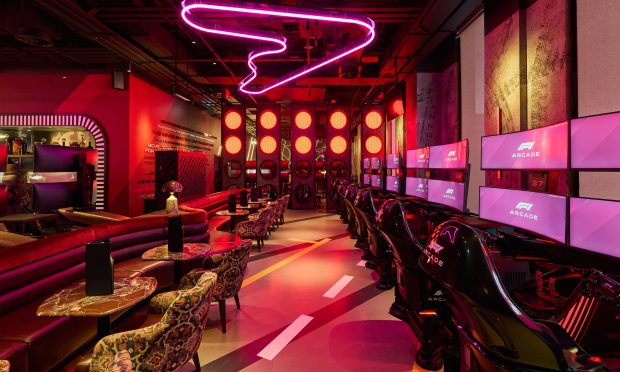 Arcade bar in Birmingham with an F1 theme