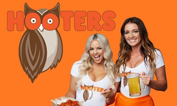 An image representing Hooters wit two girls in hooters uniforms