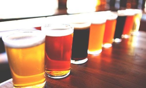 Line of different beers