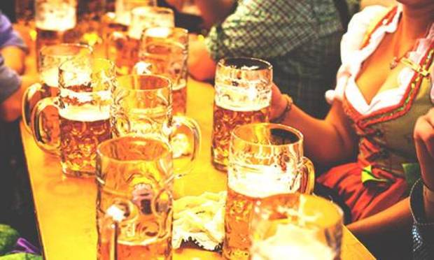 Drinking steins on a stag do