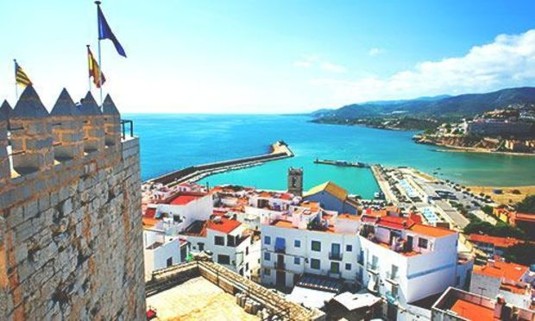 View from Pope Luna's Castle over the city and Mediterranean Sea. Explore Valencia Stag Party ideas below: