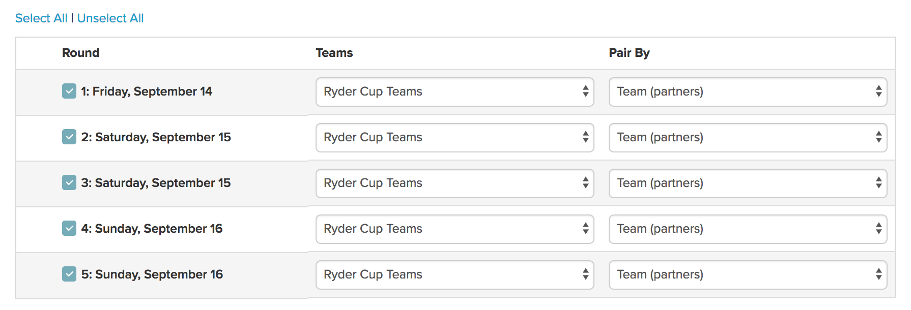 Golfgenius Setting Up A Ryder Cup For A Golf Trip
