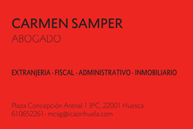 Carmen SAMPER GARCIA, Huesca Stadt (Juristen / Rechtsanwälte)