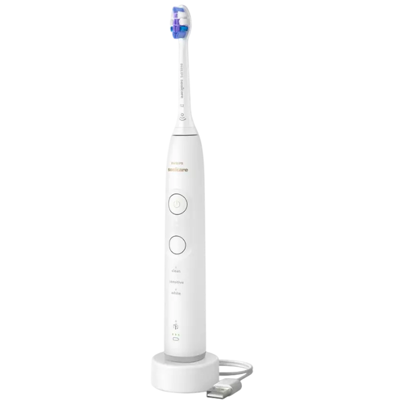 Электрическая звуковая зубная щетка Для взрослых Philips HX7410/02 Белый