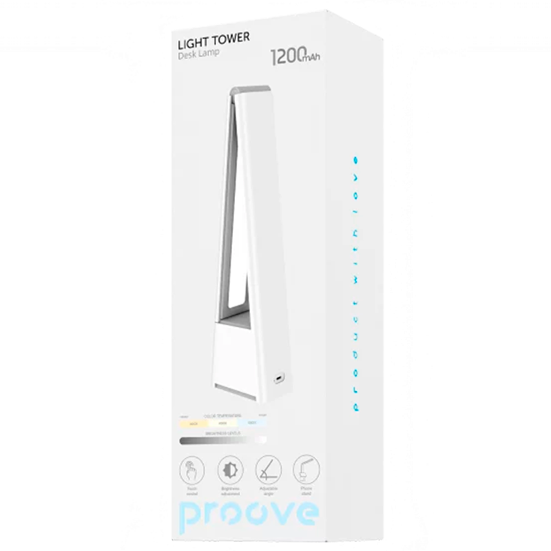 Lampa de birou Proove Light Tower Alb