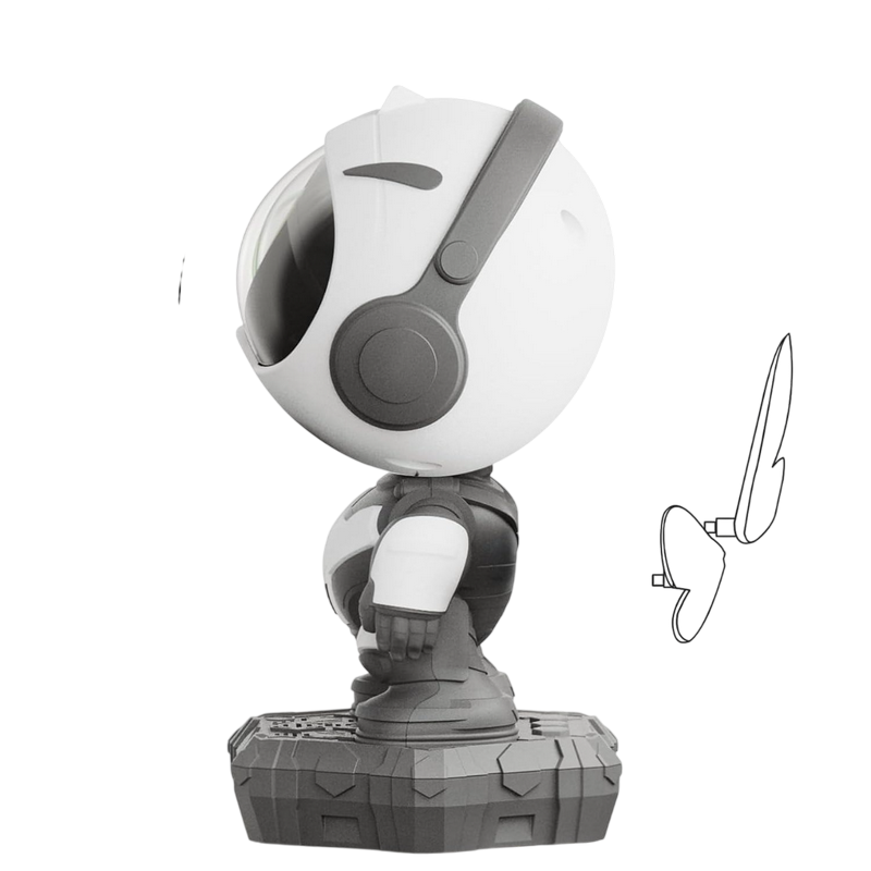 Proiector de stele Starry Sky Robot Bee Colorful Star Alb