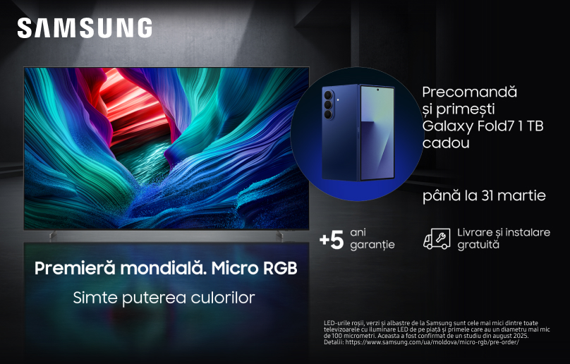 Precomandă pentru Televizorul Samsung 115" și primiți un cadou
