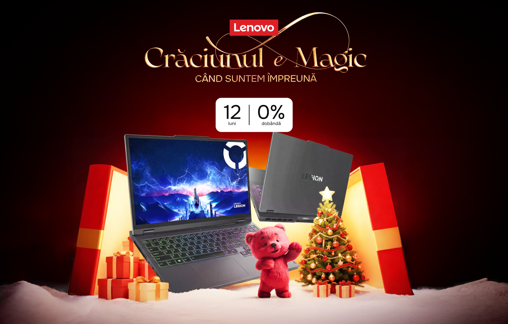 Laptopuri Lenovo în rate cu 0% dobândă pe 12 luni