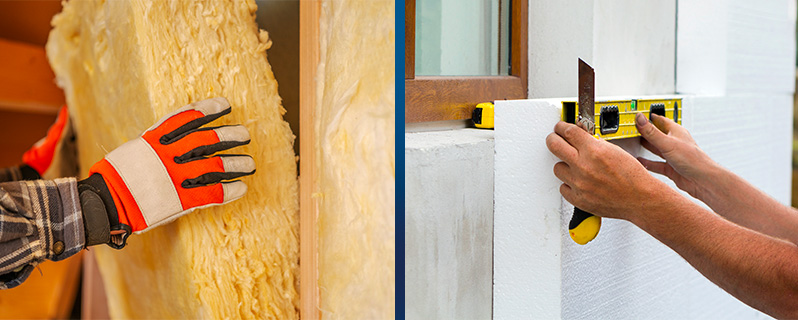 Isolation par l'intérieur et isolation par l'extérieur