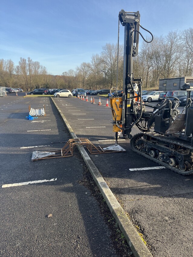 Anchoring the UK's Largest Solar Carport Installation