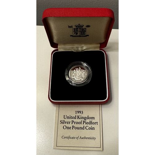 1993 FDC Silver Proof Piedfort £1 Coin - 19g