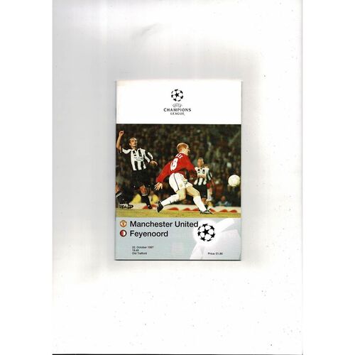 Manchester United v Feyenoord Champions League Football Programme 1997/98