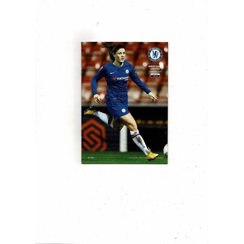 2019/20 Chelsea v West Ham United Womens Super League Football Programme