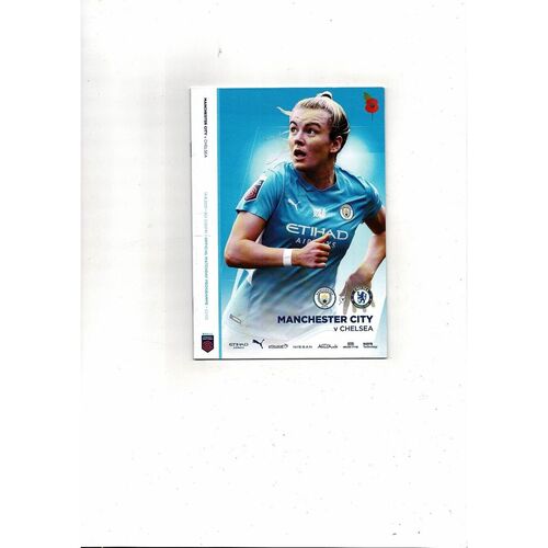 2021/22 Manchester City v Chelsea Womens Super League Football Programme