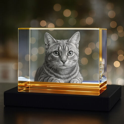 The Rio Super 3D Deluxe XX Large Honey Amber Crystal Block