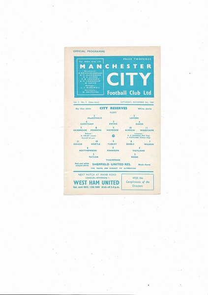 Football Programmes being listed today