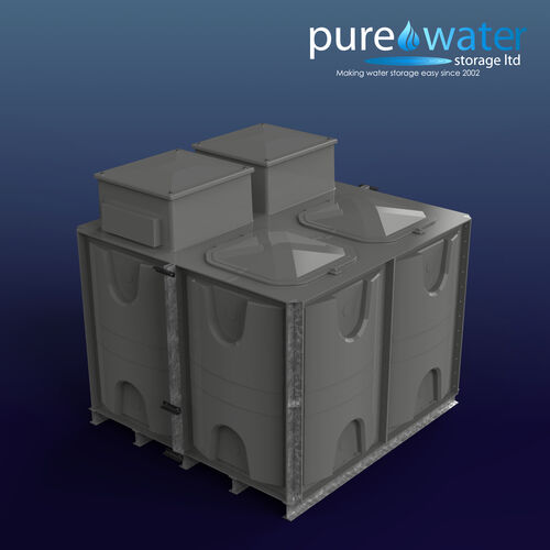 PW.2X2X1.5.IFB.DIV.AB(1+1) - 6000 LITRE DIVIDED SECTIONAL WATER TANK, INTERNALLY FLANGED BASE (IFB) C/W FVH