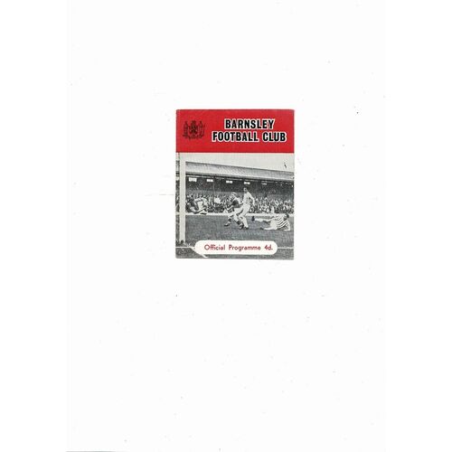 1964/65 Barnsley v Gillingham Football Programme