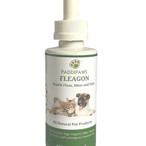 PADDIPAWS Fleagon Spot on - 100% Natural Flea Away Prevention Treatment for Dogs and Cats.