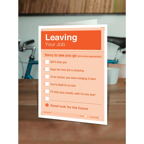 Funny Leaving Card