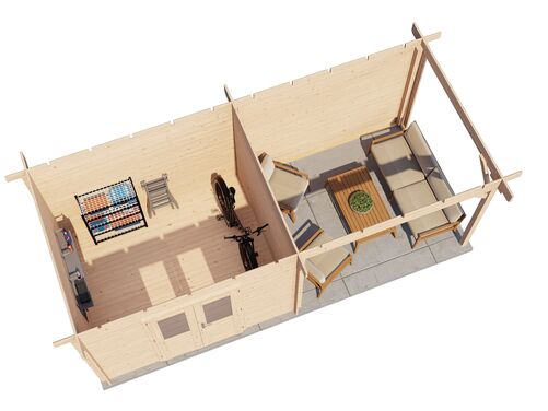 300cm x 250cm + 300cm Veranda