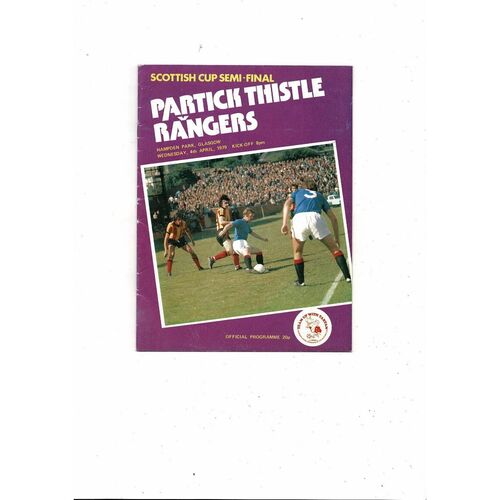 Scottish Cup Semi Final Football Programmes