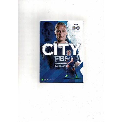 2022/23 Leicester City v Chelsea Womens Super League Football Programme + Team Sheet