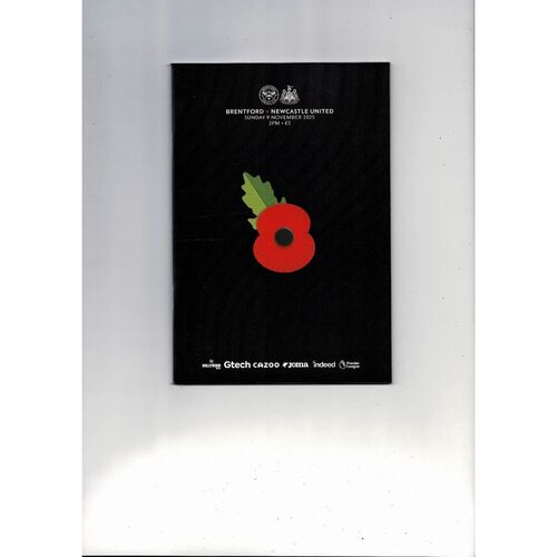 2025/26 Brentford v Newcastle United Football Progamme