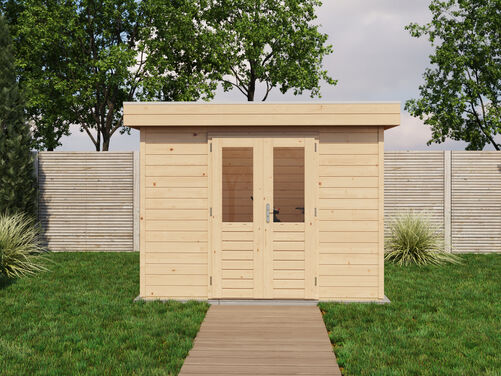 3.0mtr x 3.0mtr 44mm walled Flat Roof Cabin