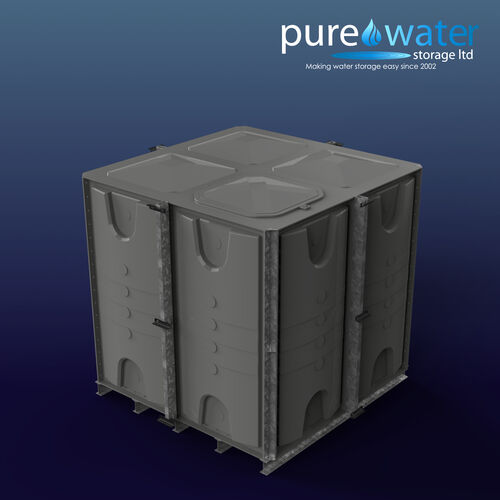 PW.2X2X2.IFB.AG - 8000 LITRE SECTIONAL WATER TANK, INTERNALLY FLANGED BASE (IFB)
