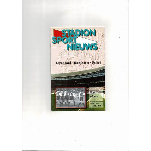 Feyenoord v Manchester United Champions League Football Programme 1997/98