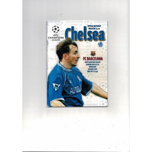 Chelsea v Barcelona Champions League Football Programme 1999/00