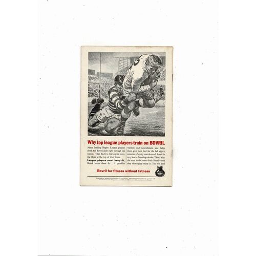 1964 Hull Kingston Rovers v Widnes Rugby League Challenge Cup Final Programme