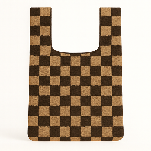 Checker Knit Bag