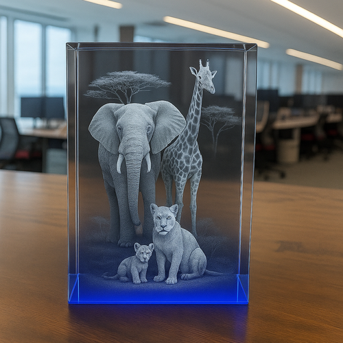 The Rio Super 3D Deluxe XX Large Ocean Blue Crystal Block