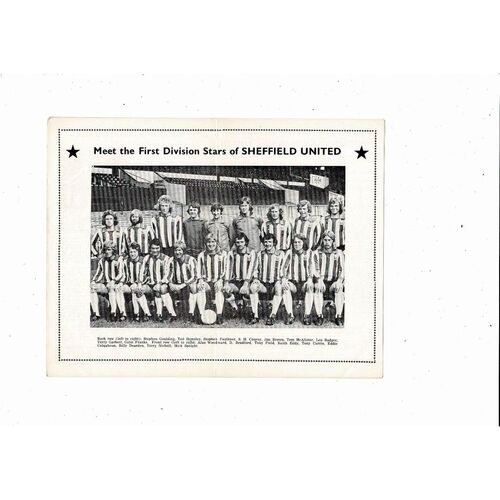 Barnsley v Sheffield United Barry Murphy Testimonial Programme +Brochure 1974/75
