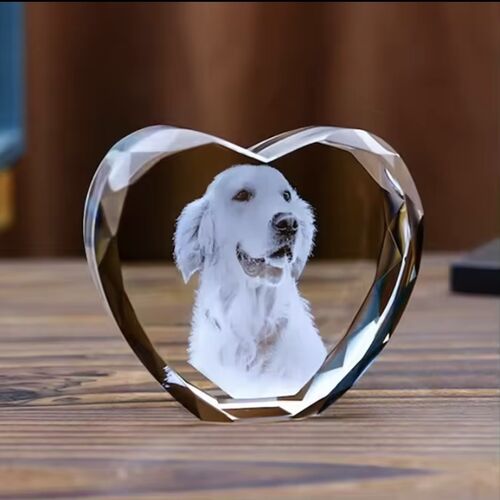The Beautiful 3D Tiree 10x10x3cm Pure Crystal Heart