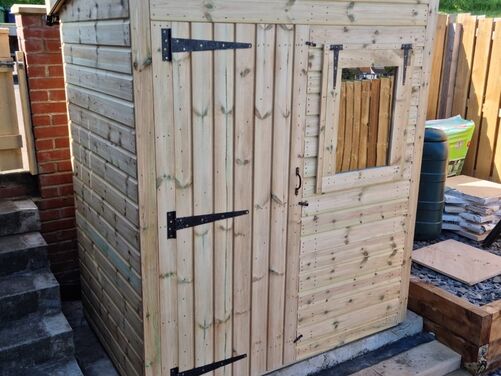 #P074 6x4 Pent Shed